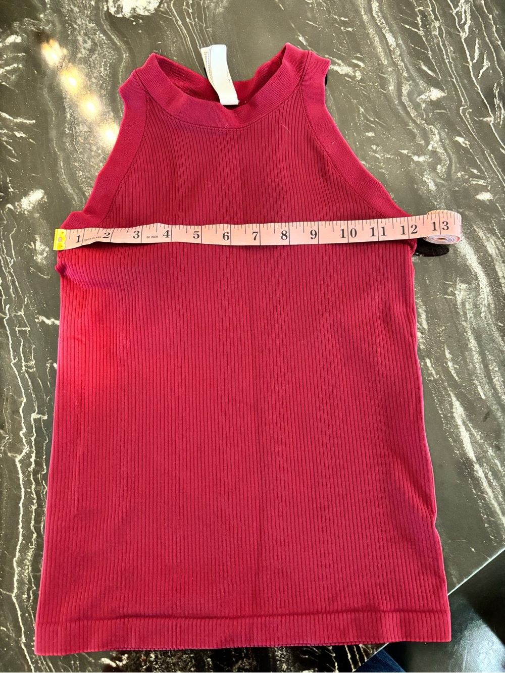 Athleta Girls Ribbed Tank Top - Raspberry Red - Picture 4 of 8